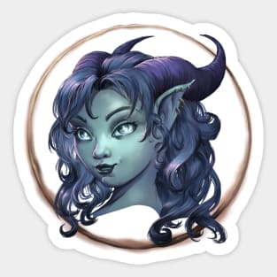 Tiefling girl Sticker